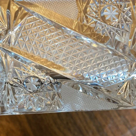 Bohemian Czech Vintage Crystal Cover Dish/Box - Picture 6 of 8
